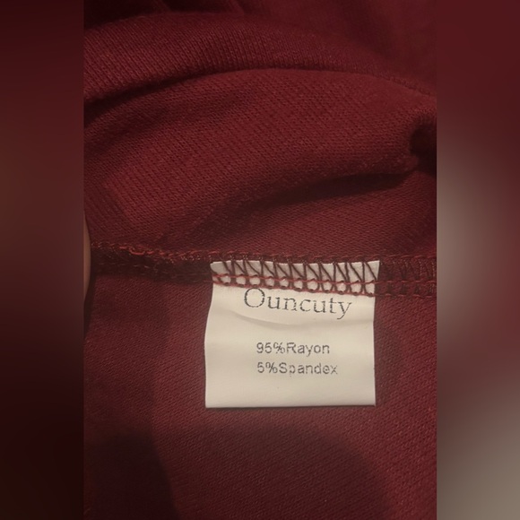 Maroon Women's Tunic with Button Details - Picture 4 of 6